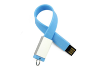 De fabriekslevering paste embleem 64G 3,0 blauwe kleurenpols USB met de verpakking van de tindoos aan