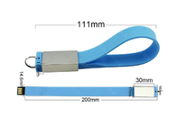 De fabriekslevering paste embleem 64G 3,0 blauwe kleurenpols USB met de verpakking van de tindoos aan