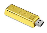 USB-de Fabriekslevering 16G 3,0 metaal materiële gouden bar USB met aangepast embleem toont het levensmerk