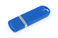 De plastic blauwe kleur van 3,0 8G USB met aangepast embleem en pakket