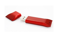 De het suikergoedvorm 2GB 2,0 Rode kleur plastic USB van de fabriekslevering met aangepast embleem en het pakket tonen het levensmerk