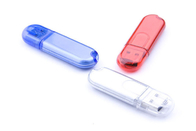 64G 2,0 blauwe kleur plastic USB met aangepast embleem en pakket tonen het levensmerk