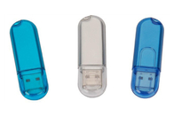 64G 2,0 blauwe kleur plastic USB met aangepast embleem en pakket tonen het levensmerk